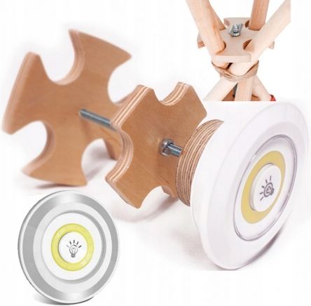 Baby Nellys  Dřevěný stabilizátor + led lampa do stanu/týpí - obrázek 1