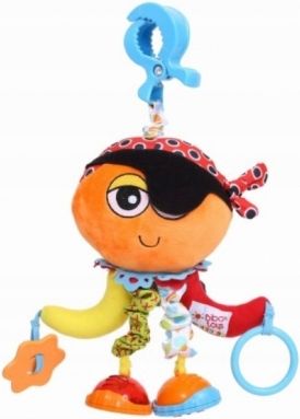 Biba Toys Závěsná plyšová hračka s vibrací a chrastítky, Chobotnice Pirát - obrázek 1