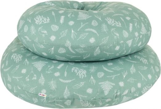Baby Nellys Bavlněný kojící, relaxační polštář Premium, Boho větvičky zelené - obrázek 1