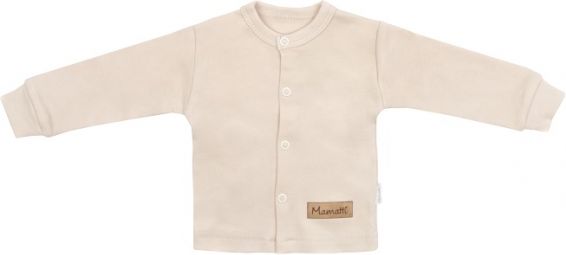 Mamatti Novorozenecká bavlněná košilka, kabátek, Baby Fox - béžová - obrázek 1