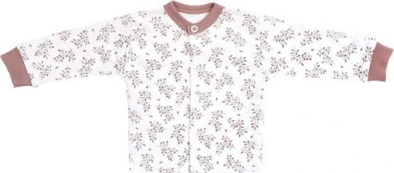 Mamatti Novorozenecká bavlněná košilka, kabátek, Happy - bílá s potiskem - obrázek 1