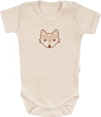 Mamatti Kojenecké body kr. rukáv, Baby Fox - béžová - obrázek 1