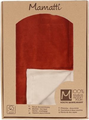Mamatti Dětská oboustranná deka VELVET, 80 x 90 cm, Baby Fox - hnědá/cappuccino - obrázek 1