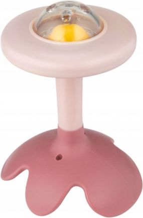 Canpol Babies  Senzorické chrastítko s kousátkem, růžové - obrázek 1