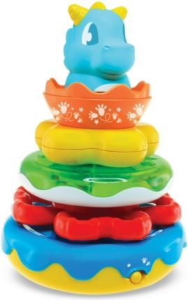 Discovery Balanční věž, pyramida s hudbou - Dino, tyrkys