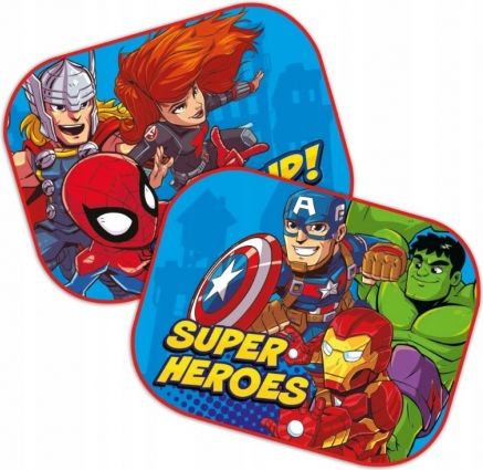 Marvel Stínítko do auta boční 2 ks - Super heroes - obrázek 1