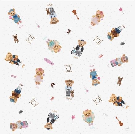 Ceba Baby Ochranná podložka Fluffy Puffy Teddy Bears Team, 120 x 120 cm - obrázek 1
