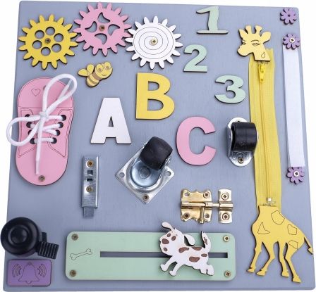 Dětská edukační tabulka Žirafka - modrá - obrázek 1