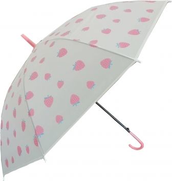 Tulimi Dětský holový deštník Jahoda - růžový - obrázek 1