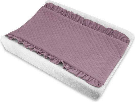 Baby Nellys Prošívaná deka s volánky na přebalovací podložku, Velvet - fialová - obrázek 1
