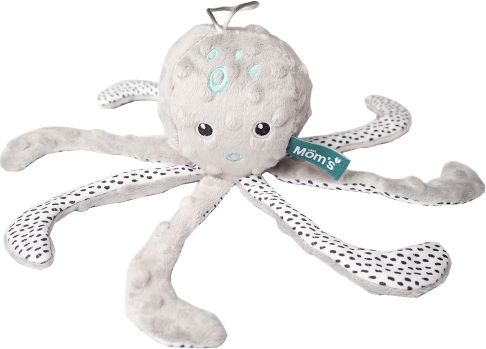 Hencz Toys Edukační hračka šustík Chobotnice - minky šedá - obrázek 1