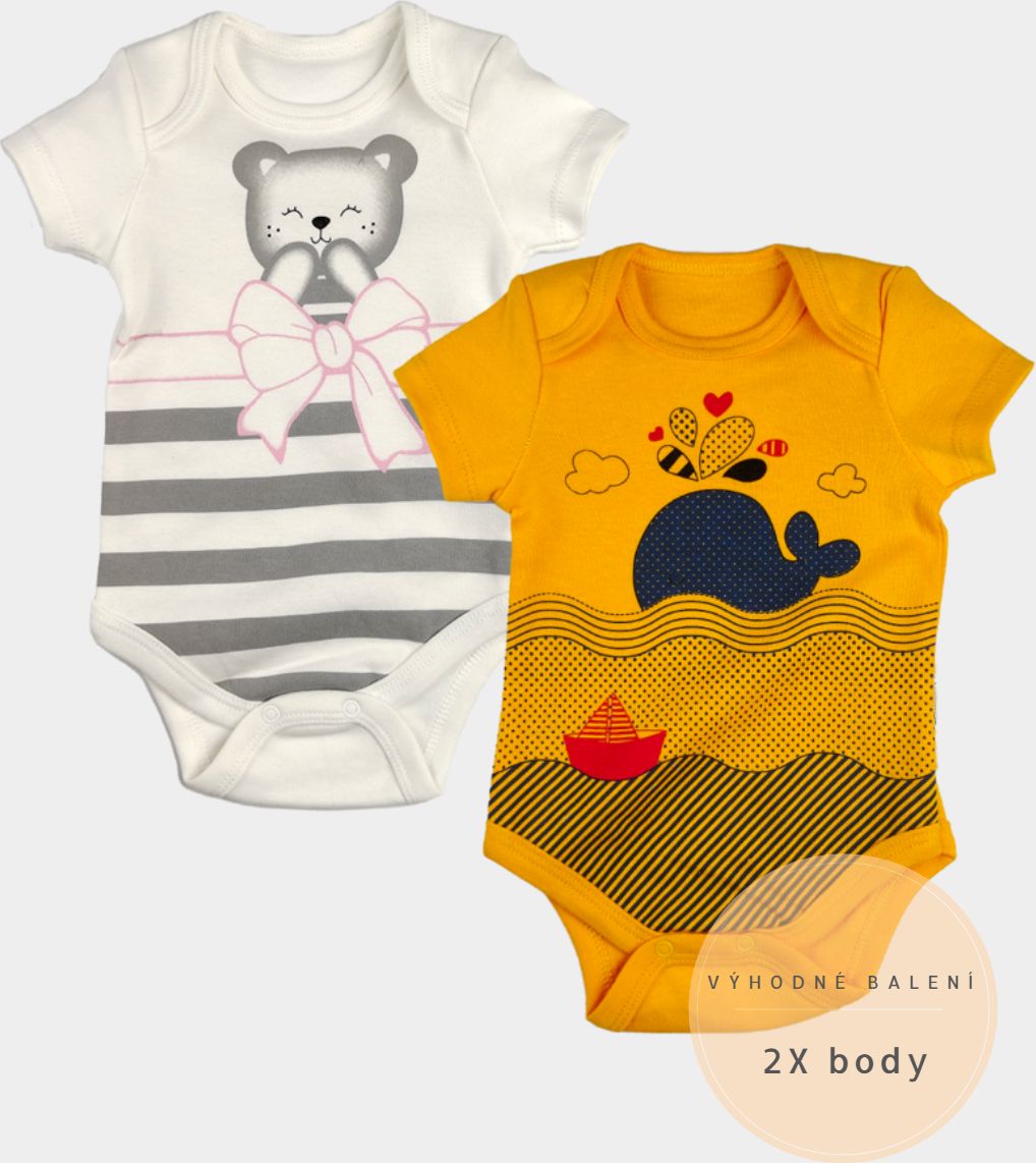2x bavlněné body výhodné balení (Dětské oblečení) Velikost: 86 - obrázek 1