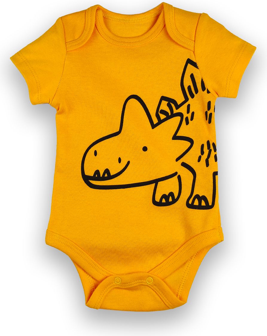 Kojenecké bavlněné body krátký rukáv, Dinosaur (Dětské oblečení) Velikost: 56/62 - obrázek 1