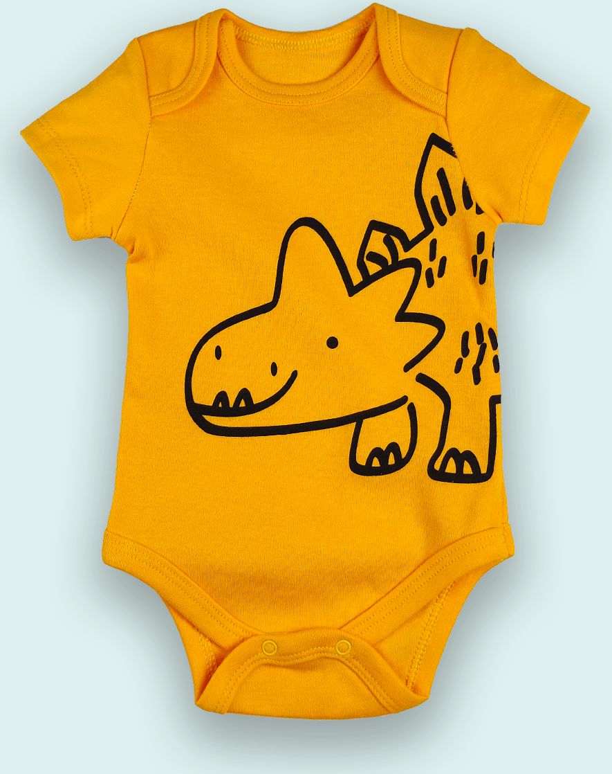 Kojenecké bavlněné body krátký rukáv, Dinosaur (Dětské oblečení) Velikost: 56/62 - obrázek 2