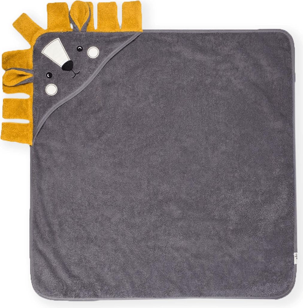 Dětská osuška s kapucí, froté, 75 x 75 Lev, organická bavlna - obrázek 5