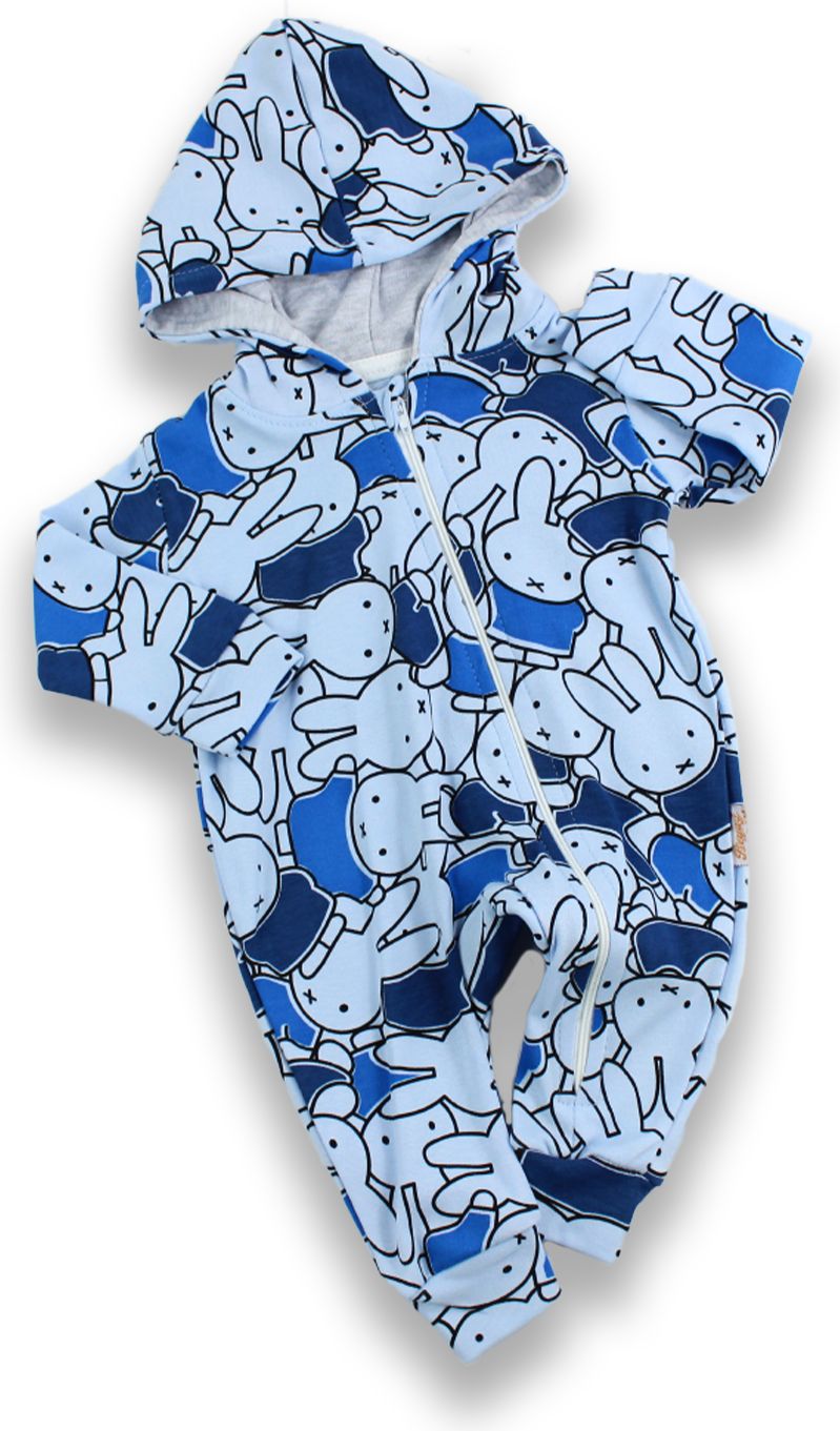 Teplákový overal s kapucí zajíček, modrá (Dětské oblečení) Velikost: 68 - obrázek 1