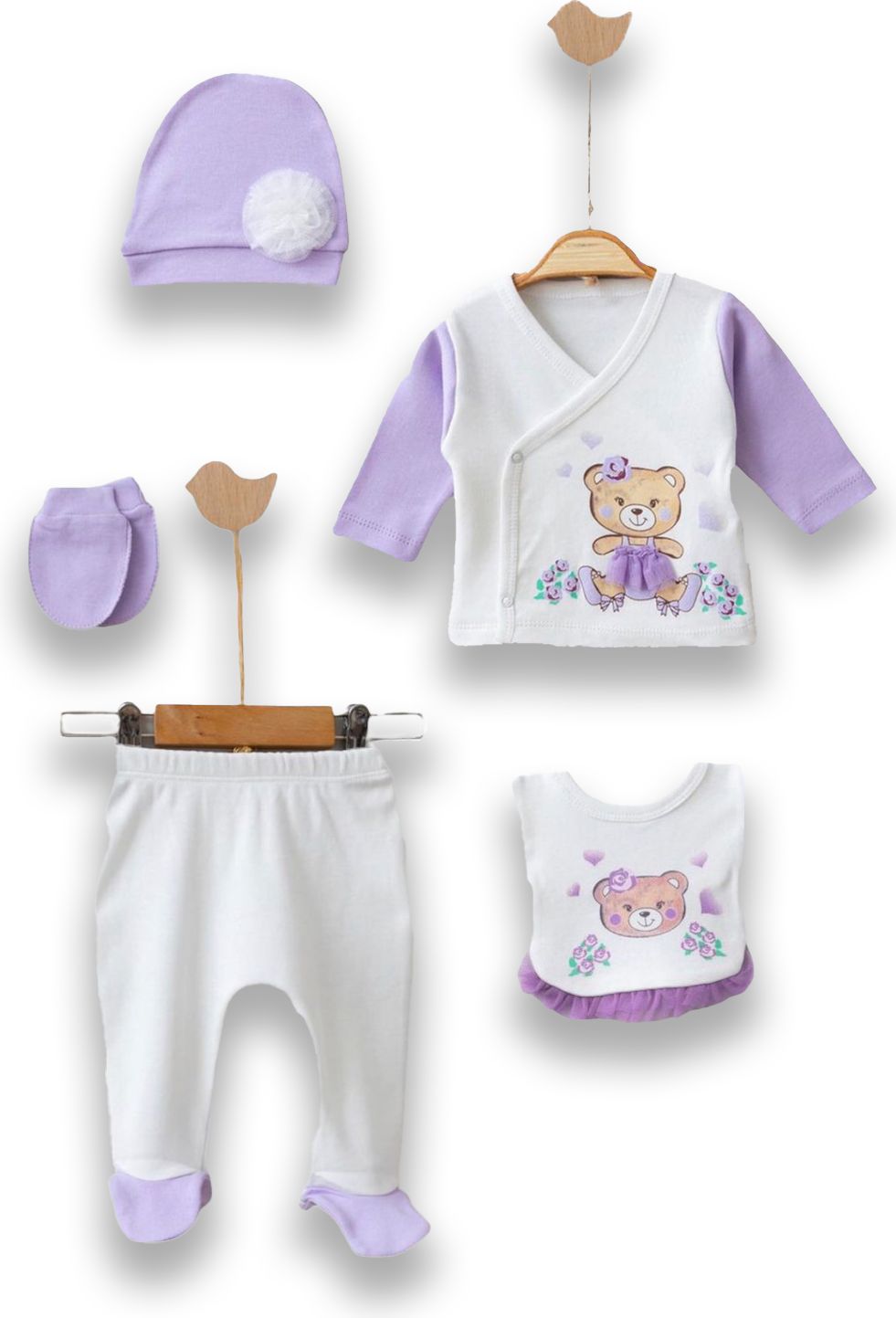 5-dílná kojenecká souprava Cute Bear (Kojenecké oblečení) - obrázek 1