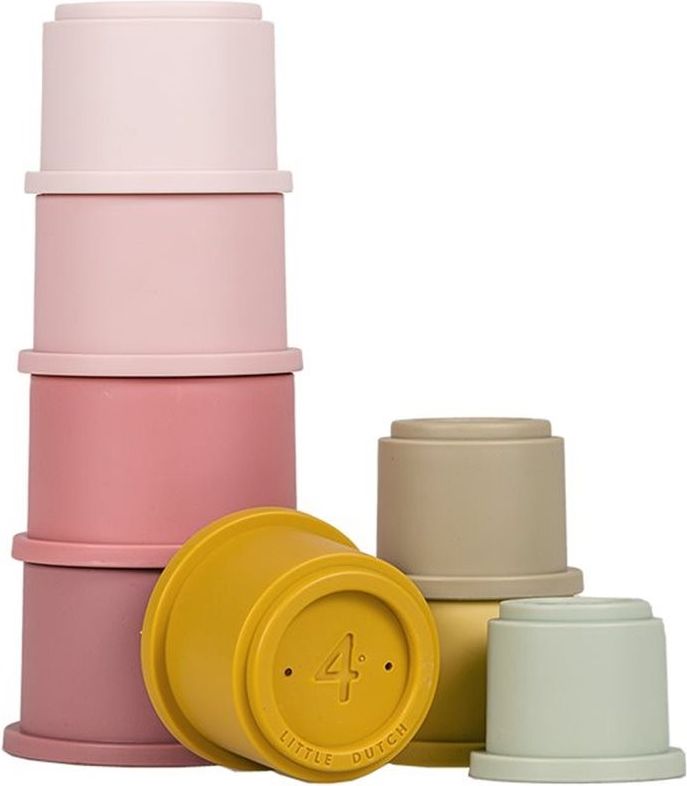 Little Dutch Stohovací kelímky - pink - obrázek 1