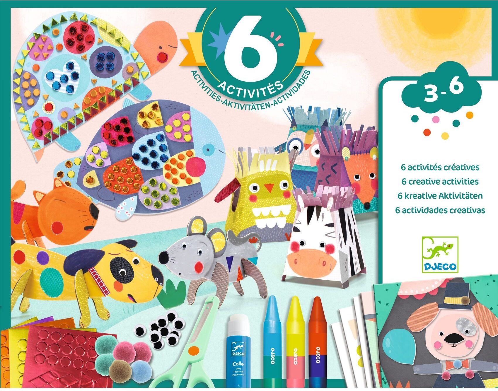 DJECO Kreativní sada Dům plný zvířátek - obrázek 1