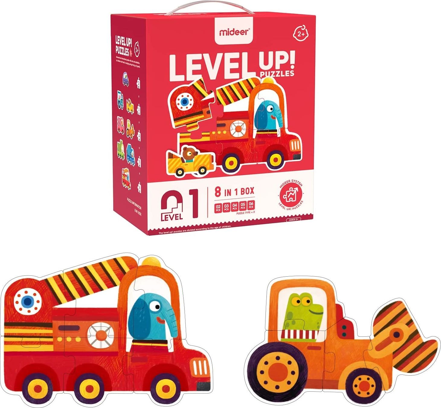 Mideer Puzzle LEVEL UP! 01 Doprava - obrázek 1