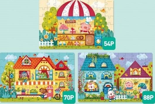 Mideer Puzzle LEVEL UP! 04 Pohádkové stavby - obrázek 3