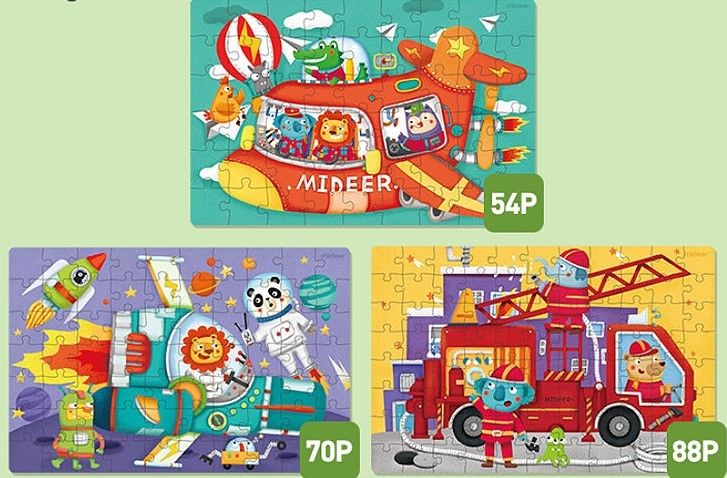Mideer Puzzle LEVEL UP! 04 Dopravní prostředky - obrázek 2
