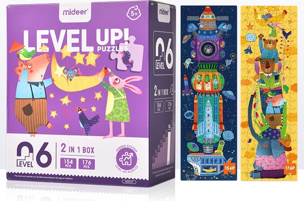 Mideer Puzzle LEVEL UP! 06 Představte si svět - obrázek 1