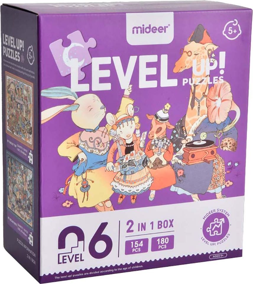 Mideer Puzzle LEVEL UP! 06 Zvířátka a sny - obrázek 3