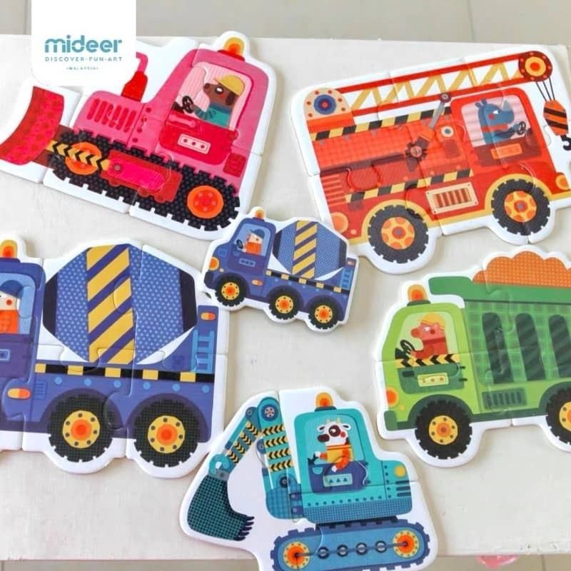 MiDeer první puzzle Rušné staveniště 28 dílků - obrázek 2