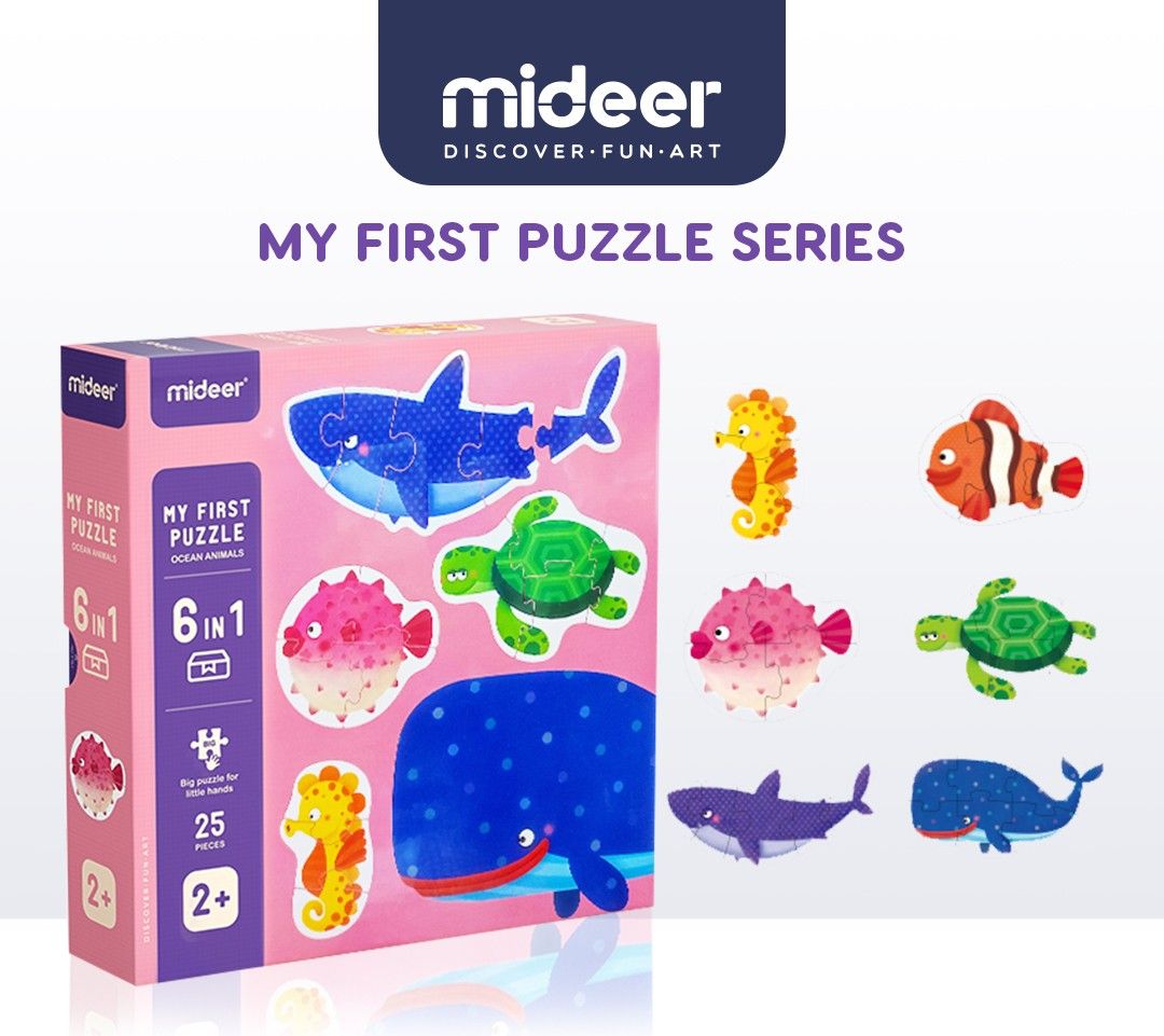 MiDeer první puzzle Zvířátka v oceánu 25 dílků - obrázek 2