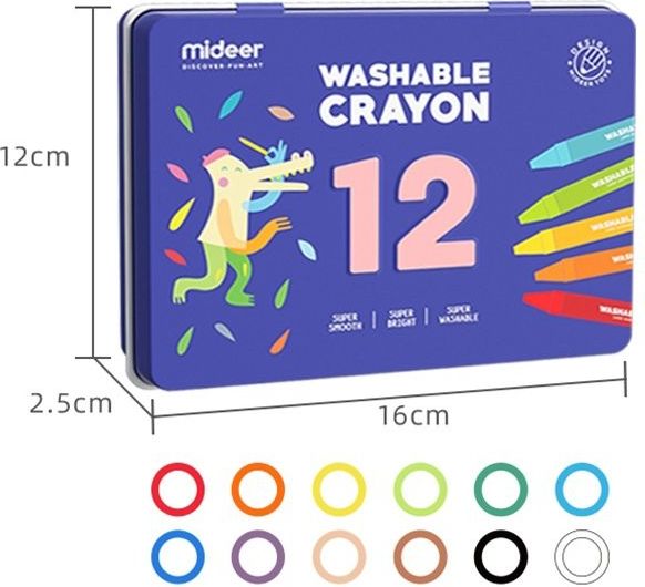 Mideer set smývatelných voskovek 12 MD4115 - obrázek 7