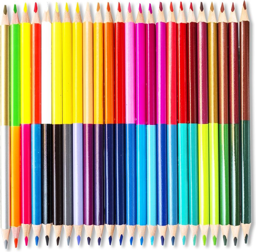 Colorino pastelky trojhranné oboustranné 48 barev - obrázek 2