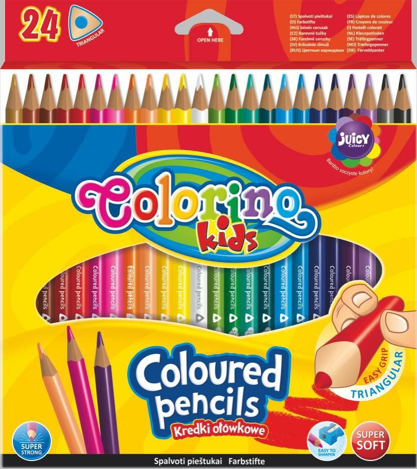 Colorino pastelky trojhranné 24 barev - obrázek 1