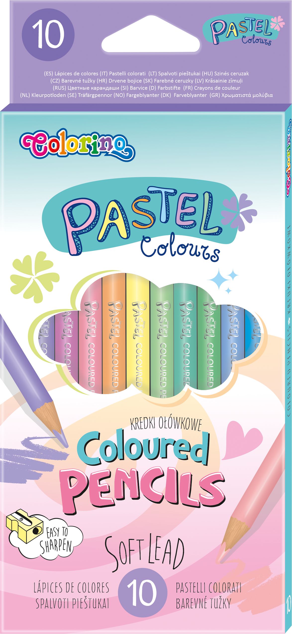 Colorino Pastel pastelky kulaté 10 barev - obrázek 1