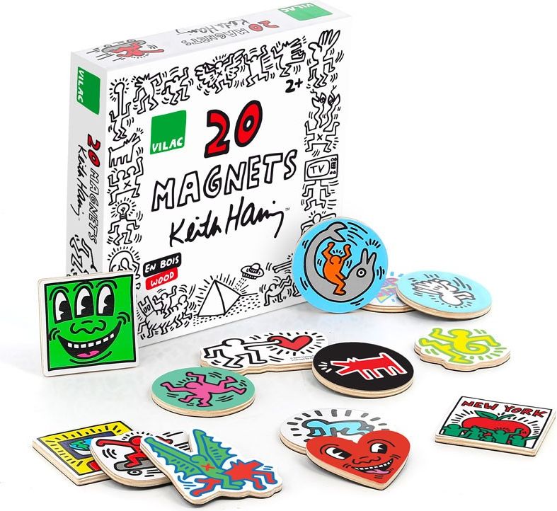 Vilac Dřevěné magnetky Keith Haring - obrázek 1