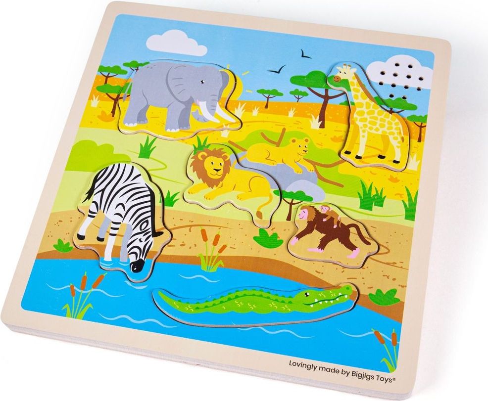 Bigjigs Toys vkládačka se zvukem Safari - obrázek 2