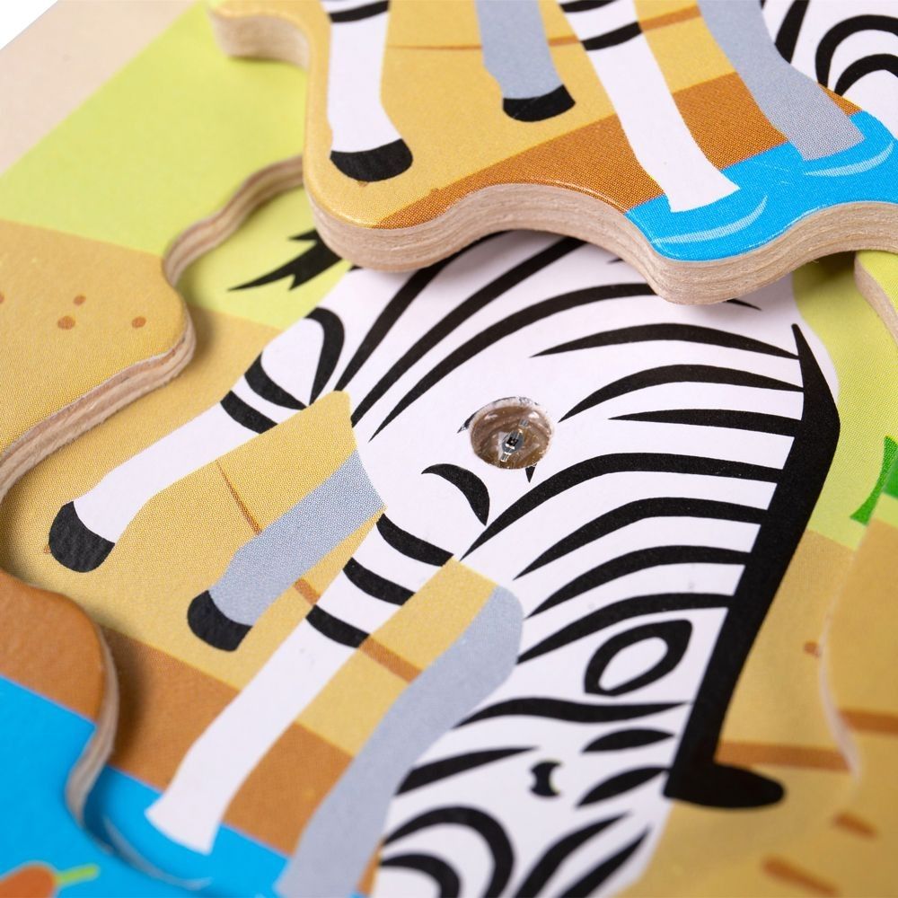 Bigjigs Toys vkládačka se zvukem Safari - obrázek 4