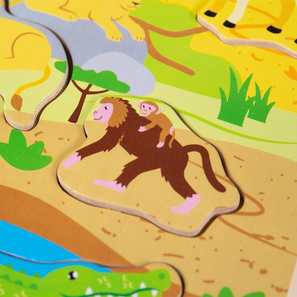 Bigjigs Toys vkládačka se zvukem Safari - obrázek 5