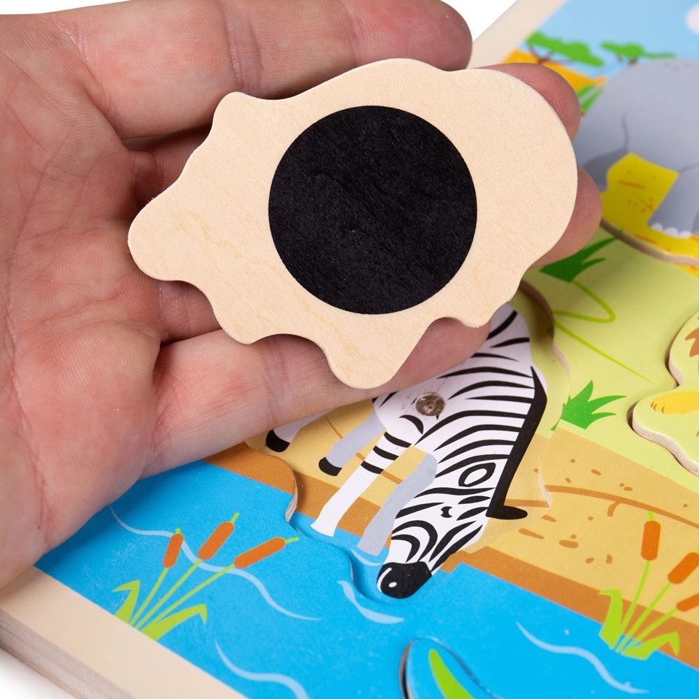 Bigjigs Toys vkládačka se zvukem Safari - obrázek 6