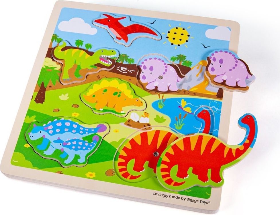 Bigjigs Toys vkládačka se zvukem Dinosauři - obrázek 1