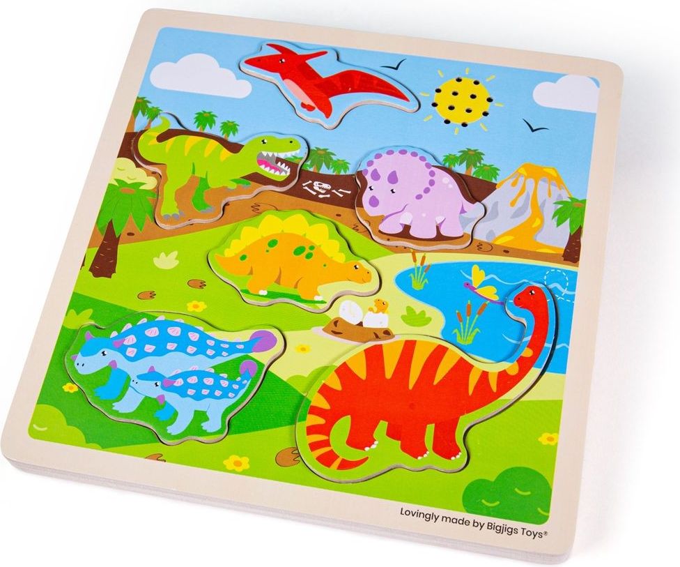 Bigjigs Toys vkládačka se zvukem Dinosauři - obrázek 2