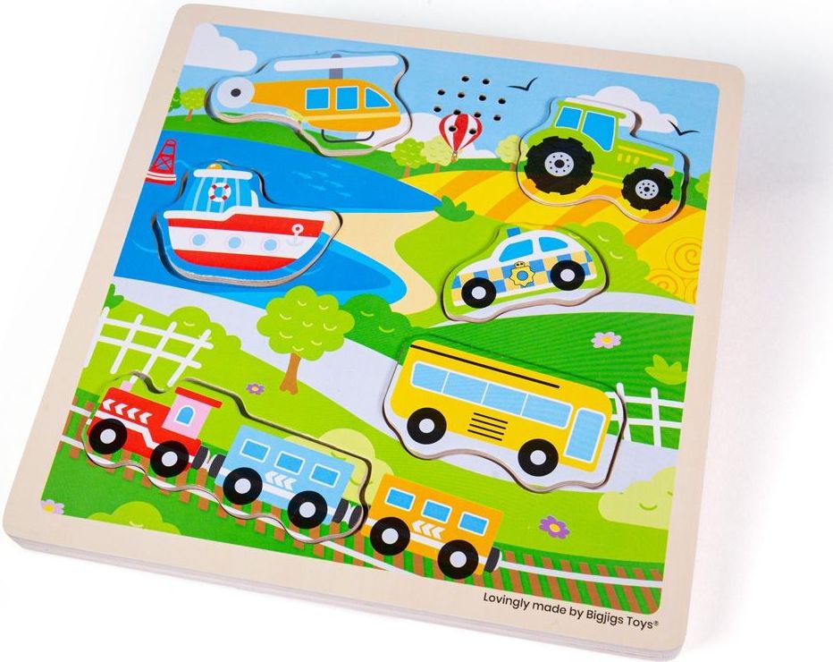 Bigjigs Toys vkládačka se zvukem Doprava - obrázek 2
