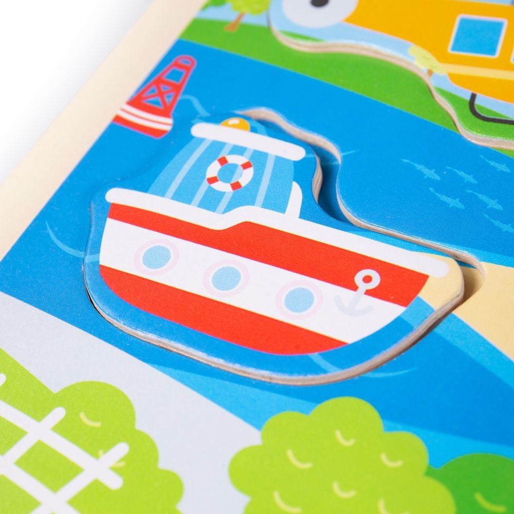 Bigjigs Toys vkládačka se zvukem Doprava - obrázek 5