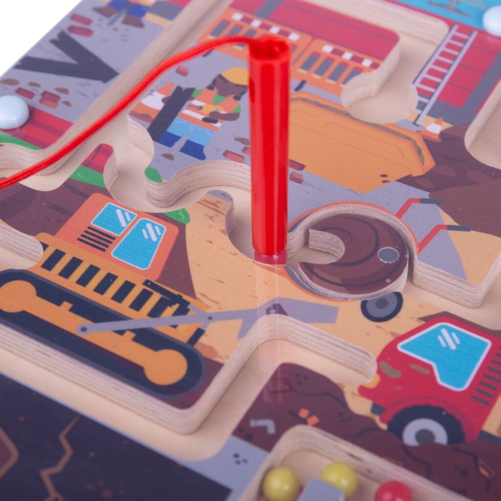 Bigjigs Toys Magnetické bludiště Staveniště - obrázek 2