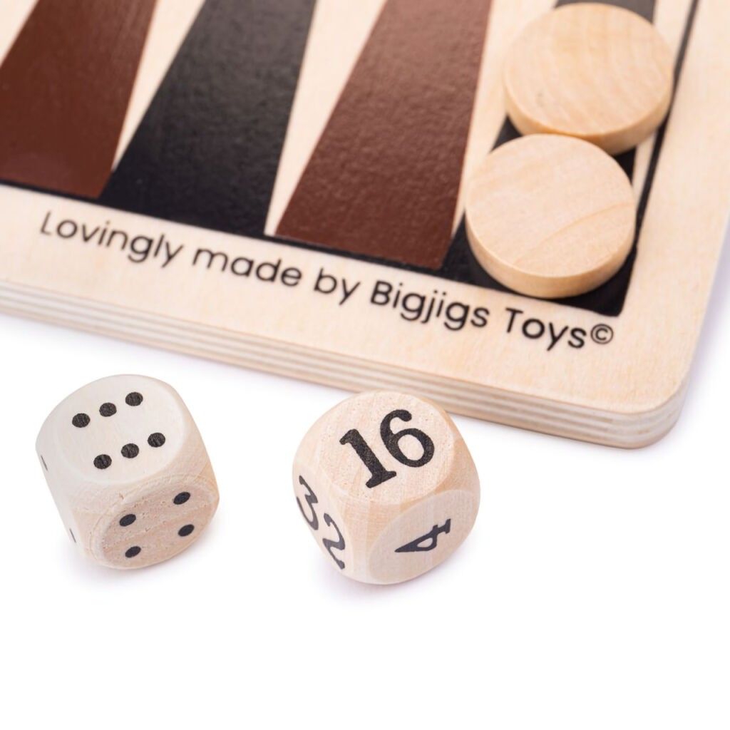 Bigjigs Toys Dřevěný backgammon - obrázek 2