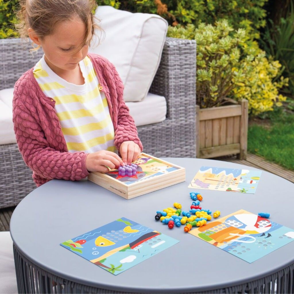 Bigjigs Toys Dřevěná mozaika Pláž - obrázek 5