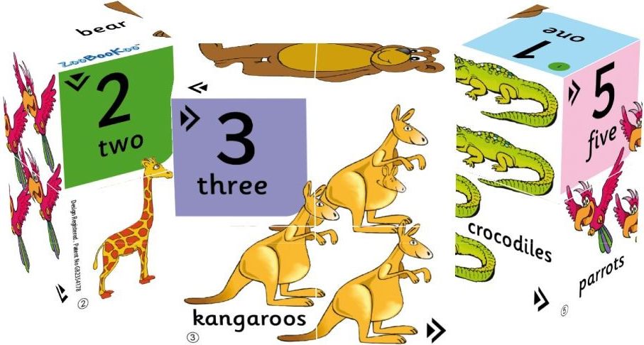 Zoobookoo Didaktická kniha v kostce Přiřaď čísla k obrázku - obrázek 3
