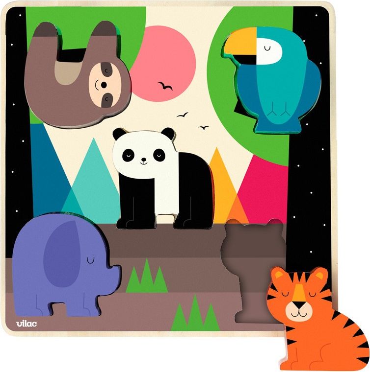 Vilac vkládací puzzle se zvuky Džungle - obrázek 2