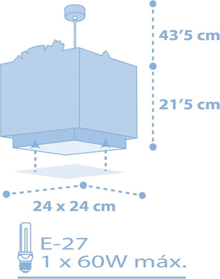 Dalber Dětský lustr JUNGLE 63112T modrá - obrázek 5