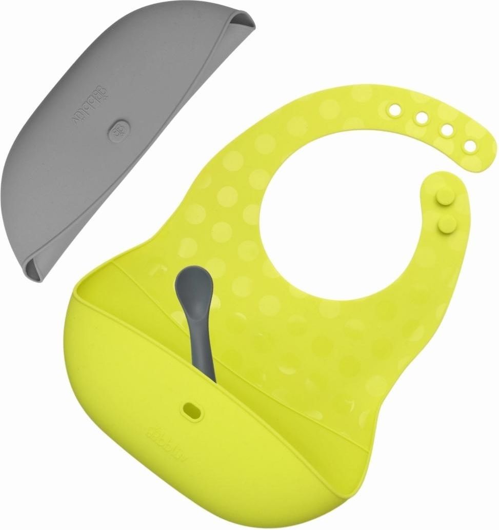 Bblüv Pöket Set bryndáků + lžička Lime/Grey - obrázek 1